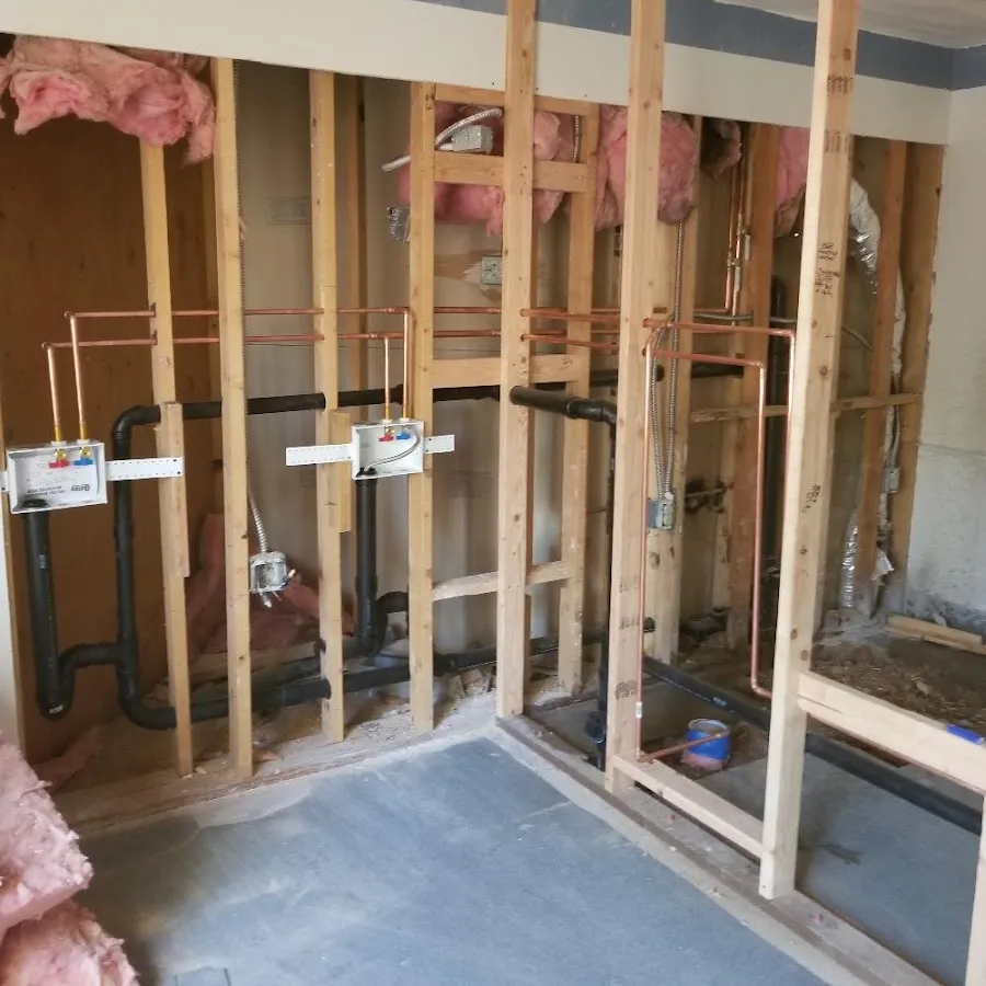 Copper pipe rough-in and plumbing installation in Jefferson City